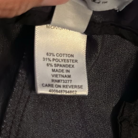 ELLE Sz 14 denim stretch‎ cotton blend cropped career pants Sz 14 - Picture 6 of 6